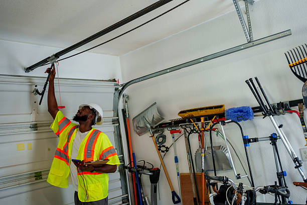 Professional Garage Door Panel Replacement technician working in Portage, MI